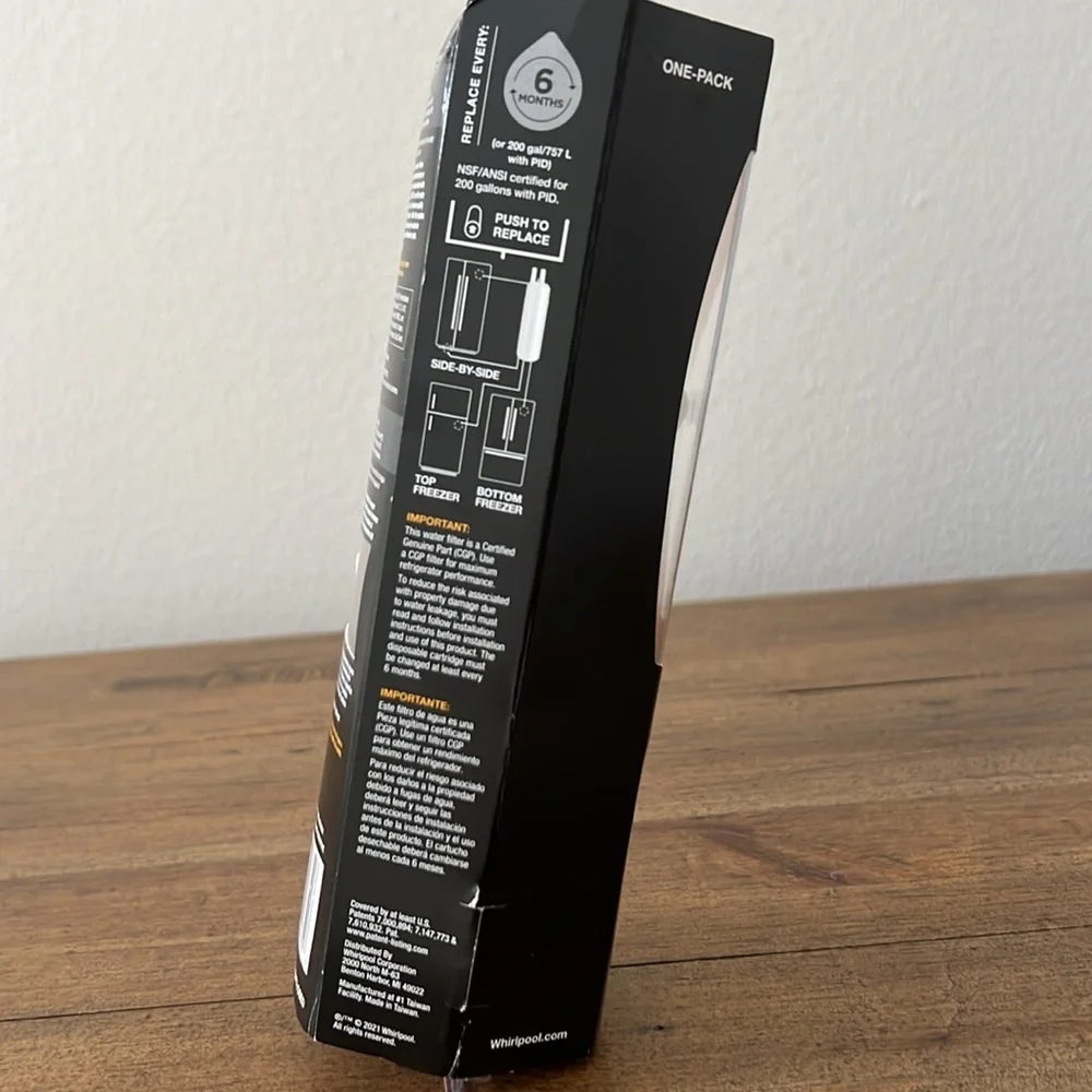 Whirlpool Ice & Water Filter 1 WHR1RXD1 – New Sealed Refrigerator Filter - Picture 5 of 8